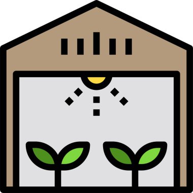 ahır inşa simgesi vektör illüstrasyonu