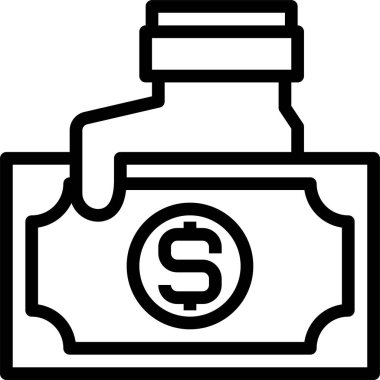 Para vektörü simgesi olan cüzdan