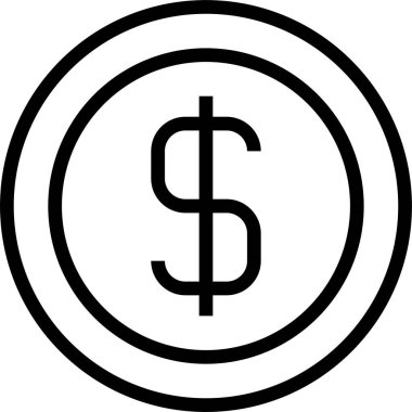 İş finans para sikkesinin vektör illüstrasyon simgesi 