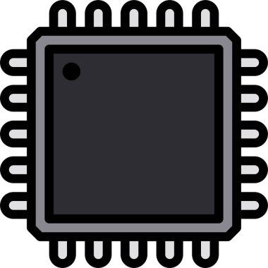 Dijital işlemci simgesi. Çip simgesi. Teknoloji simgesi