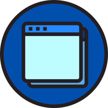 Web tarayıcı, basit vektör simgesi tasarımı
