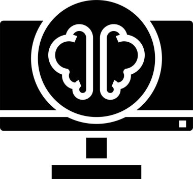 Bilgisayar veri depolamasının vektör illüstrasyon simgesi