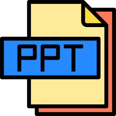 ppt dosya biçimi vektör illüstrasyonu 