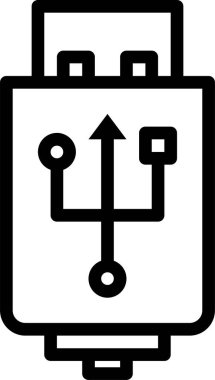 Bilgisayar veri depolamasının vektör illüstrasyon simgesi