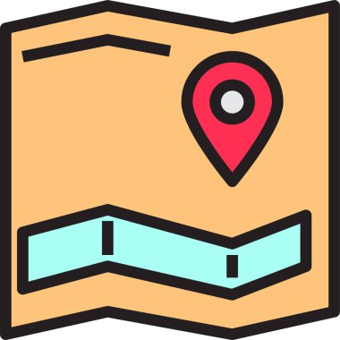 Pin konumunun minimalist vektör simgesi 