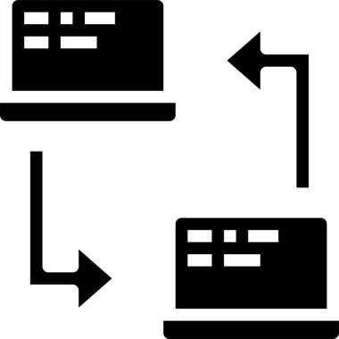 dizüstü bilgisayar çizgisi vektör simgesi.