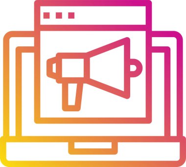 Web pazarlama vektör simgesi. düz tasarım biçimi