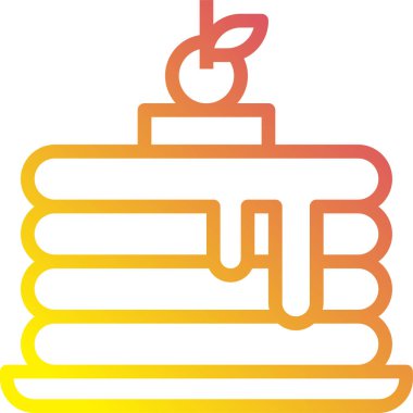 Pankekin vektör illüstrasyonu 