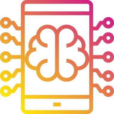 Robot simgesinin vektör illüstrasyonu 