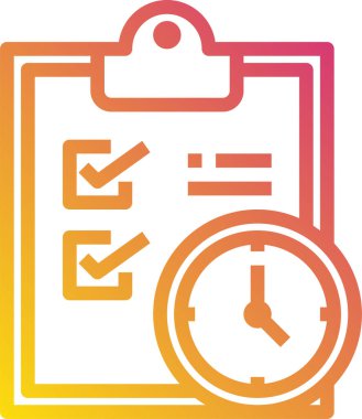 Saat simgesi, vektör illüstrasyonu 