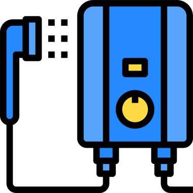 Duşun minimalist vektör simgesi