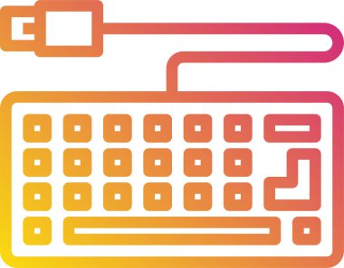 Bilgisayar klavyesi simgesi. Web sitesi simgesinin vektör şablonu