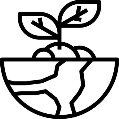 Ekoloji minimalist vektör simgesi