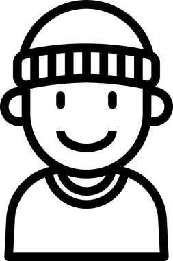 kullanıcı profili, çocuk avatarı, vektör illüstrasyonu 