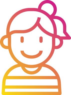 Tatlı kızın vektör çizimi 