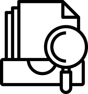 modern tasarım minimalist vektör simgesi, belge araması