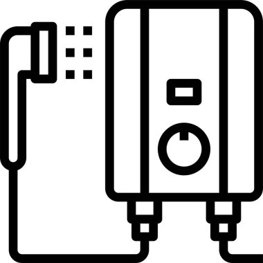 Duşun minimalist vektör simgesi