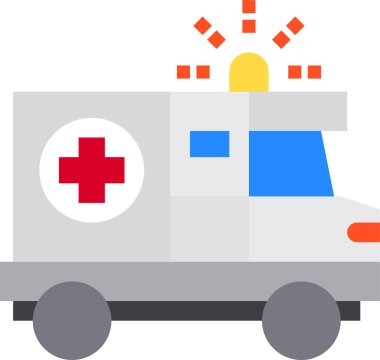 Ambulans arabasının vektör illüstrasyonu