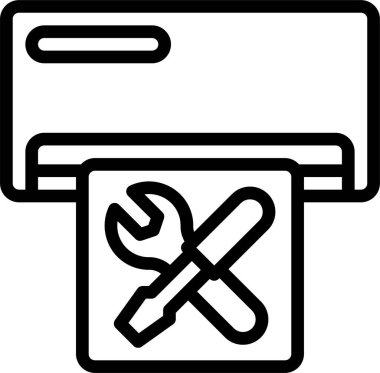 Modern tasarım minimalist vektör simgesi, hava durumu onarımı