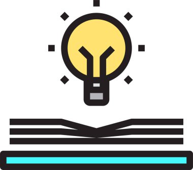 Basit modern fikir simgesi, vektör illüstrasyonu