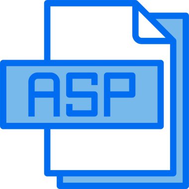 asp dosya biçimi vektör illüstrasyonu