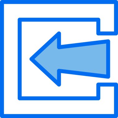 Erişim girişinde ok işaretinin vektör illüstrasyon simgesi 