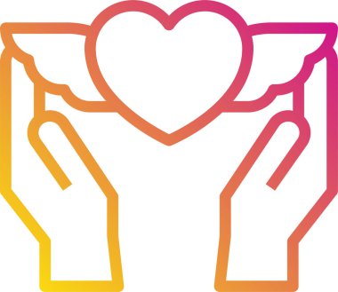 kalp simgesi işaret vektör illüstrasyonu