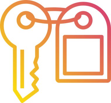 anahtarlık ile vektör simgesi tuşları