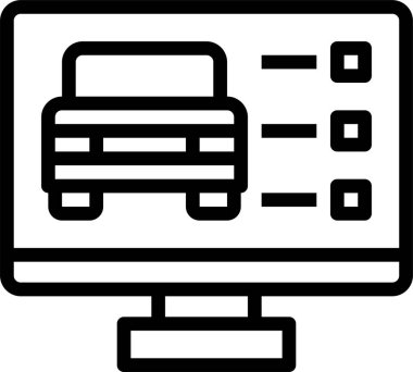 Araç servisi ile monitör illüstrasyonuName