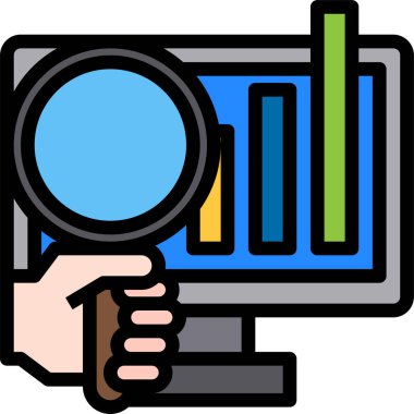 Arama simgesi, vektör illüstrasyonu 