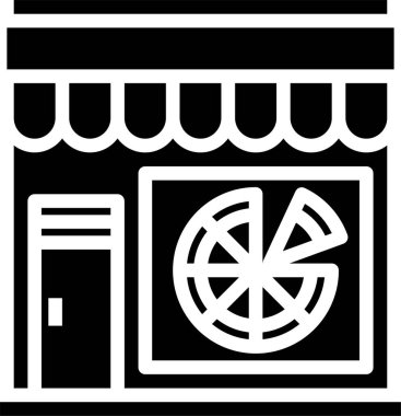 Pizza mağazası konsept vektör simgesi