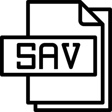 sav dosya biçimi vektör illüstrasyonu 