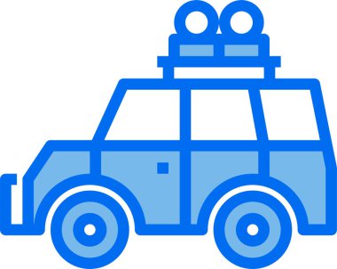 Arabanın basit vektör illüstrasyonu