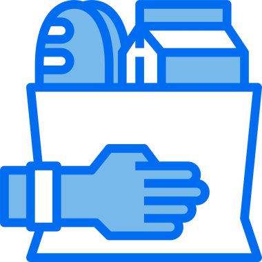 Restorandaki paketin vektör illüstrasyonu