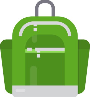 Okul Çantası minimalist vektör simgesi