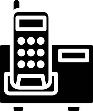 soyut sabit telefonun vektör illüstrasyon simgesi