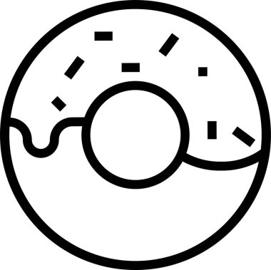 donut simgesi, vektör çizimi 