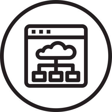 Web tarayıcı, basit vektör simgesi tasarımı