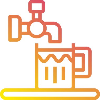 modern tasarım minimalist vektör simgesi, vinçli bira