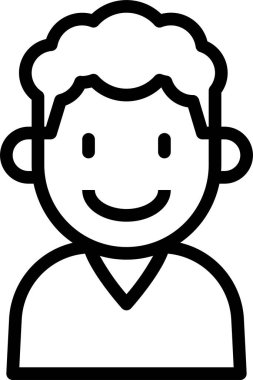 kullanıcı profili, çocuk avatarı, vektör illüstrasyonu 