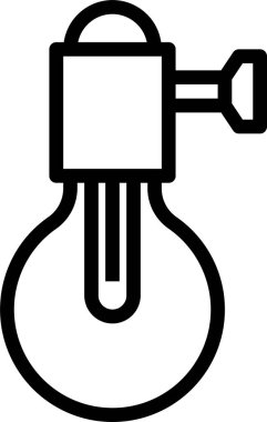 Lamba simgesi vektör illüstrasyonu, ampul simgesi