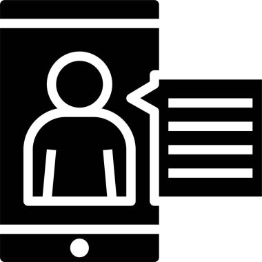 mobil sohbet simgesi, vektör illüstrasyonu