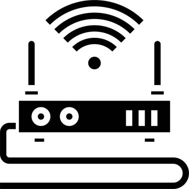 Kablosuz bağlantının basit simgesi, vektör illüstrasyonu