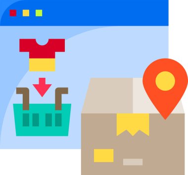 çevrimiçi web alışveriş vektörü illüstrasyonu