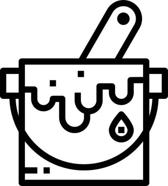 boya kovası simgesi, vektör illüstrasyonu