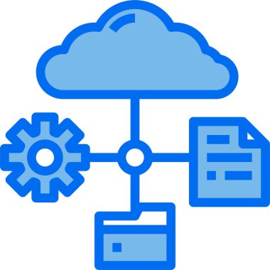 Veritabanı kavramının minimalist vektör simgesi 