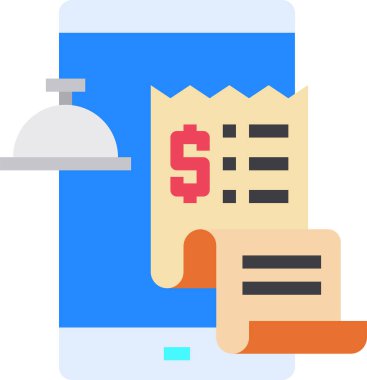 Fatura vektör simgesi. Bill simgesi şablonu.