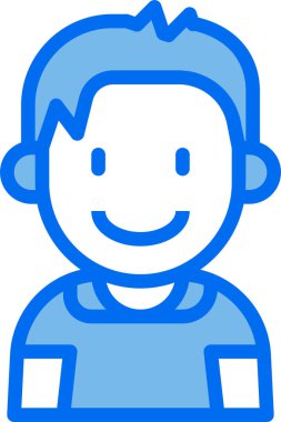 kullanıcı profili, çocuk avatarı, vektör illüstrasyonu 