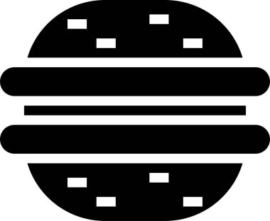 Minimalist vektör simgesi, badem kurabiyesi tatlısı