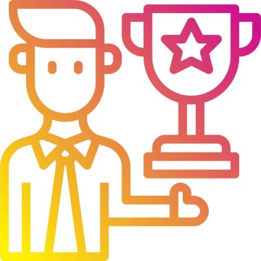 İş adamı simgesi, vektör illüstrasyonu